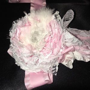 Shaggy chic blooming rose headband